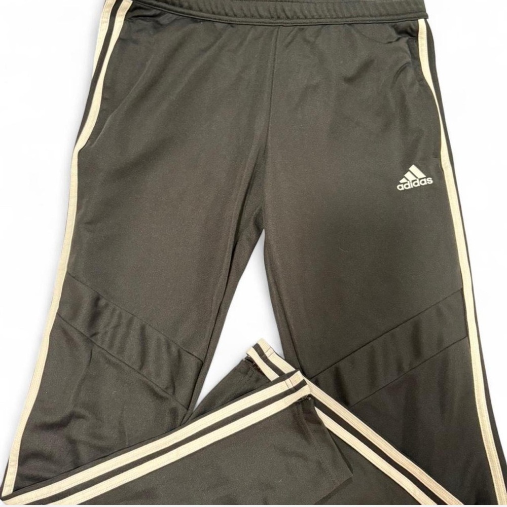 Adidas Black Joggers with white Stripes